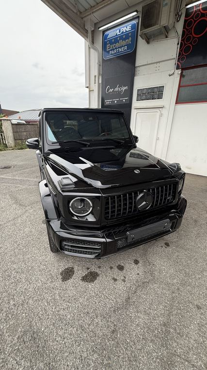 Le G63 d'origine, trois-quarts avant, calandre AMG