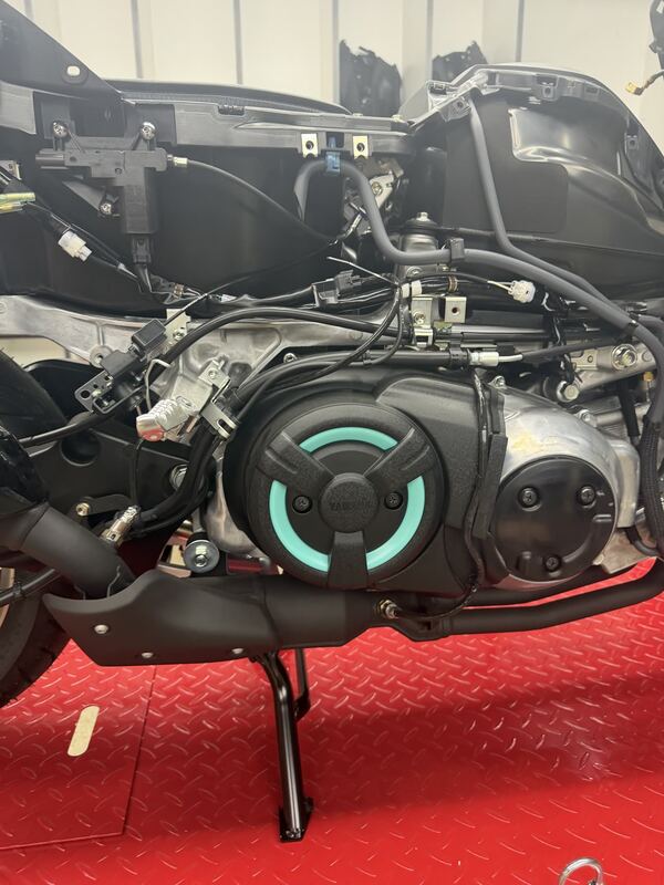 Carter remonté sur le moteur